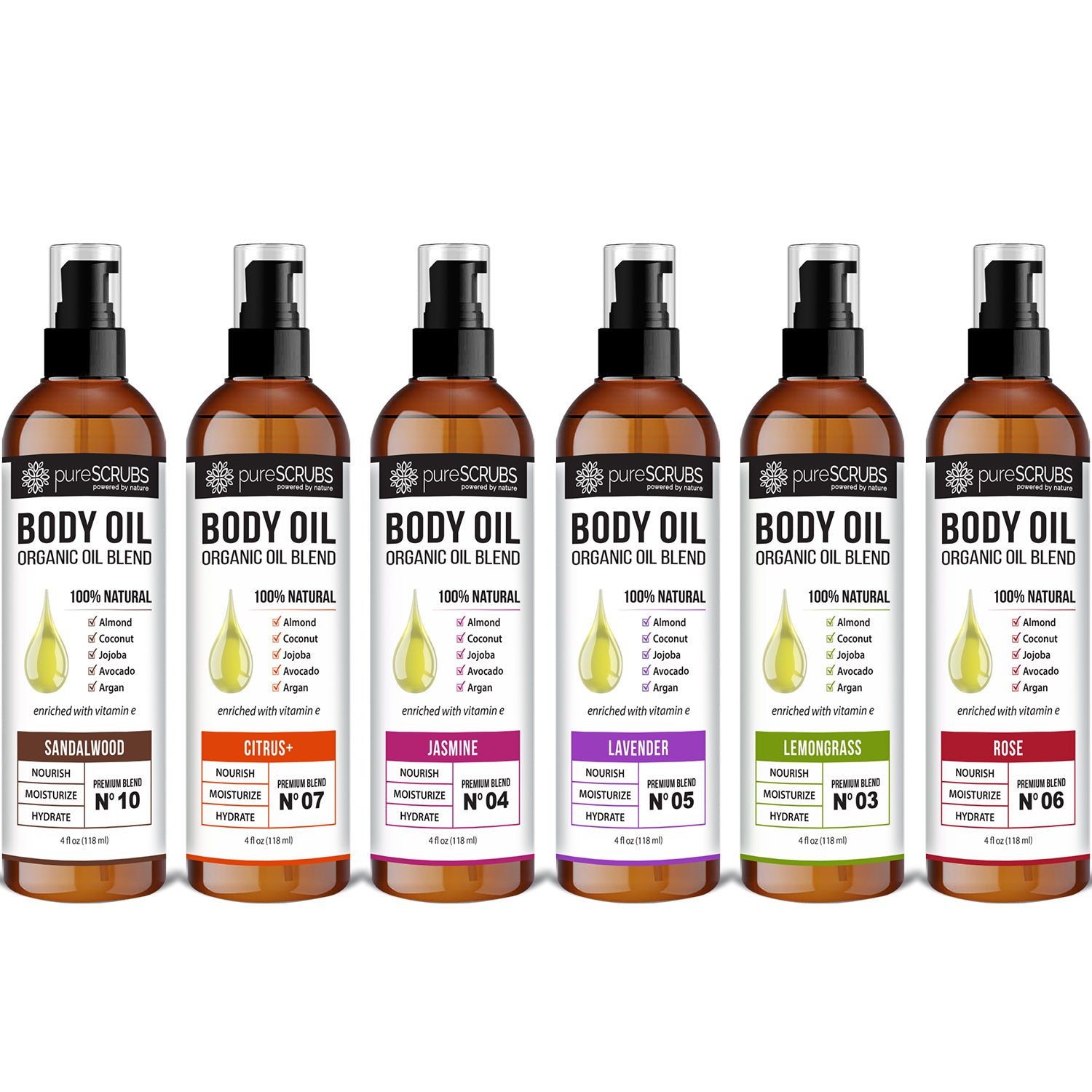 Ultra Moisturizing Body Oils / Six Set Variety Value Pack