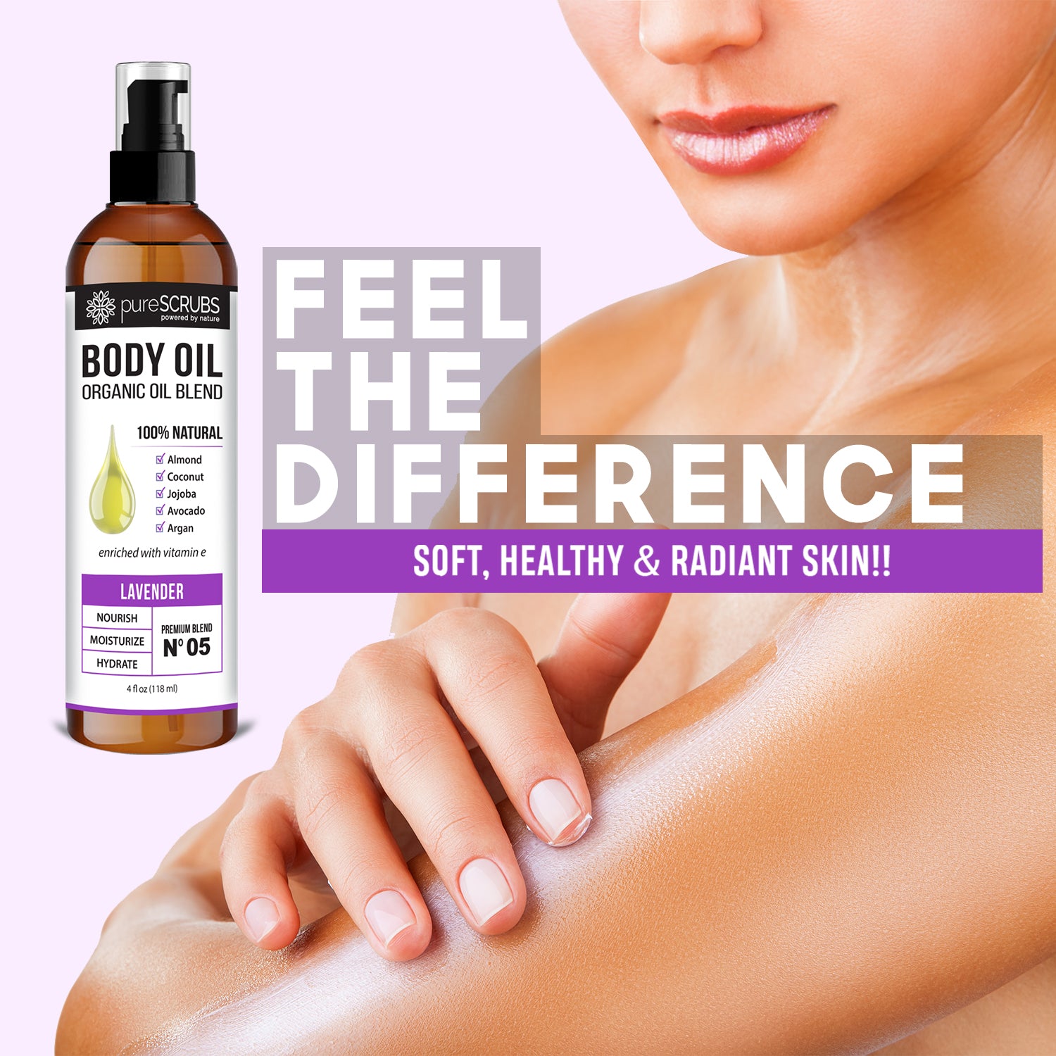 Lavender Body Oil / Ultra Moisturizing / Premium Blend #02