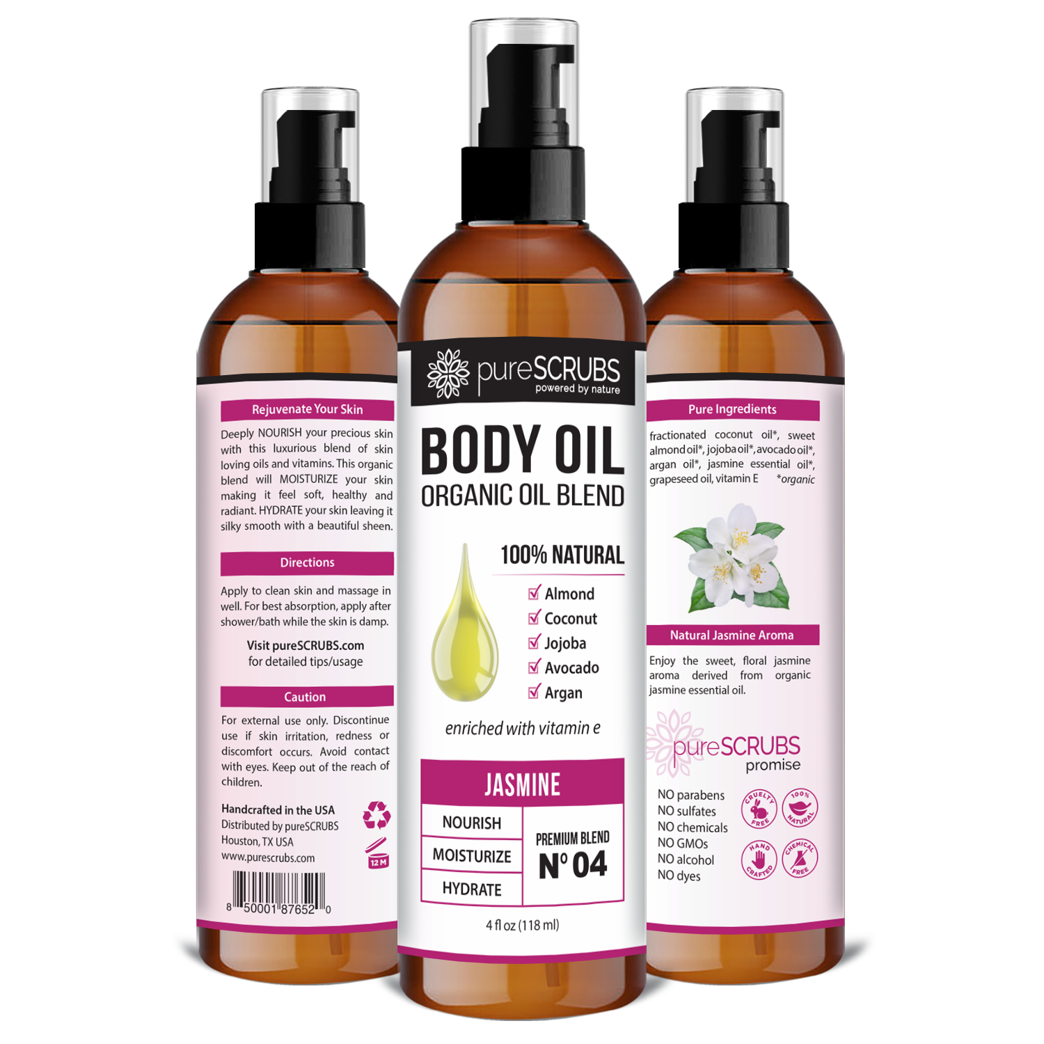 Jasmine Body Oil / Ultra Moisturizing / Premium Blend #04