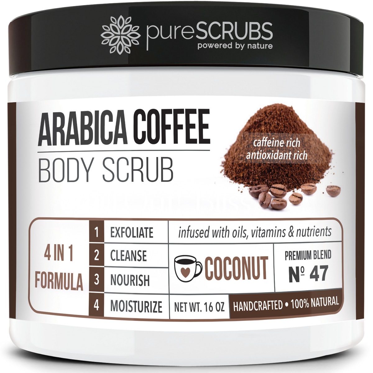 Coconut Body Scrub / Arabica Coffee / Premium Blend #47