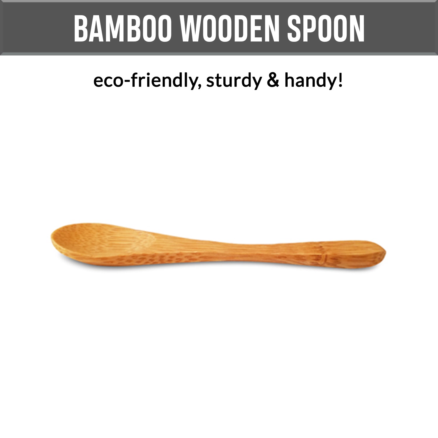 Eco-Friendly Bamboo Wooden Spoon 3.5in (5 pack)