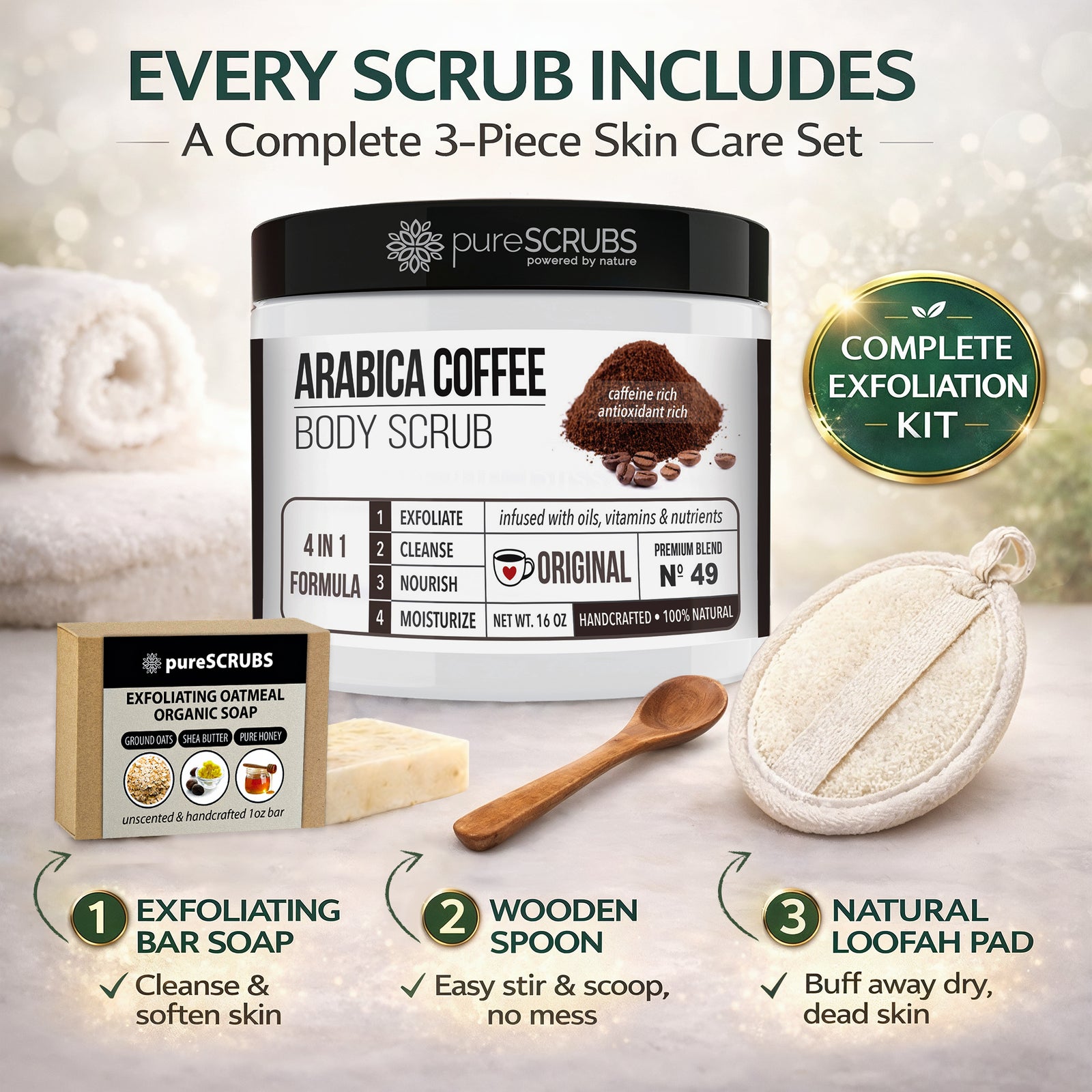 Original Body Scrub / Arabica Coffee / Premium Blend #49