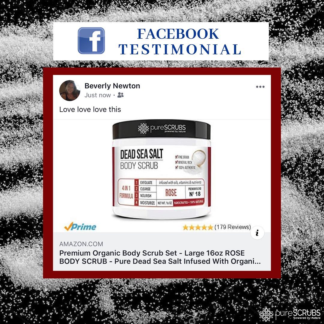 pureSCRUBS Dead Sea Salt Rose Scrub Review "by Beverly Newton - Love love love thisy"