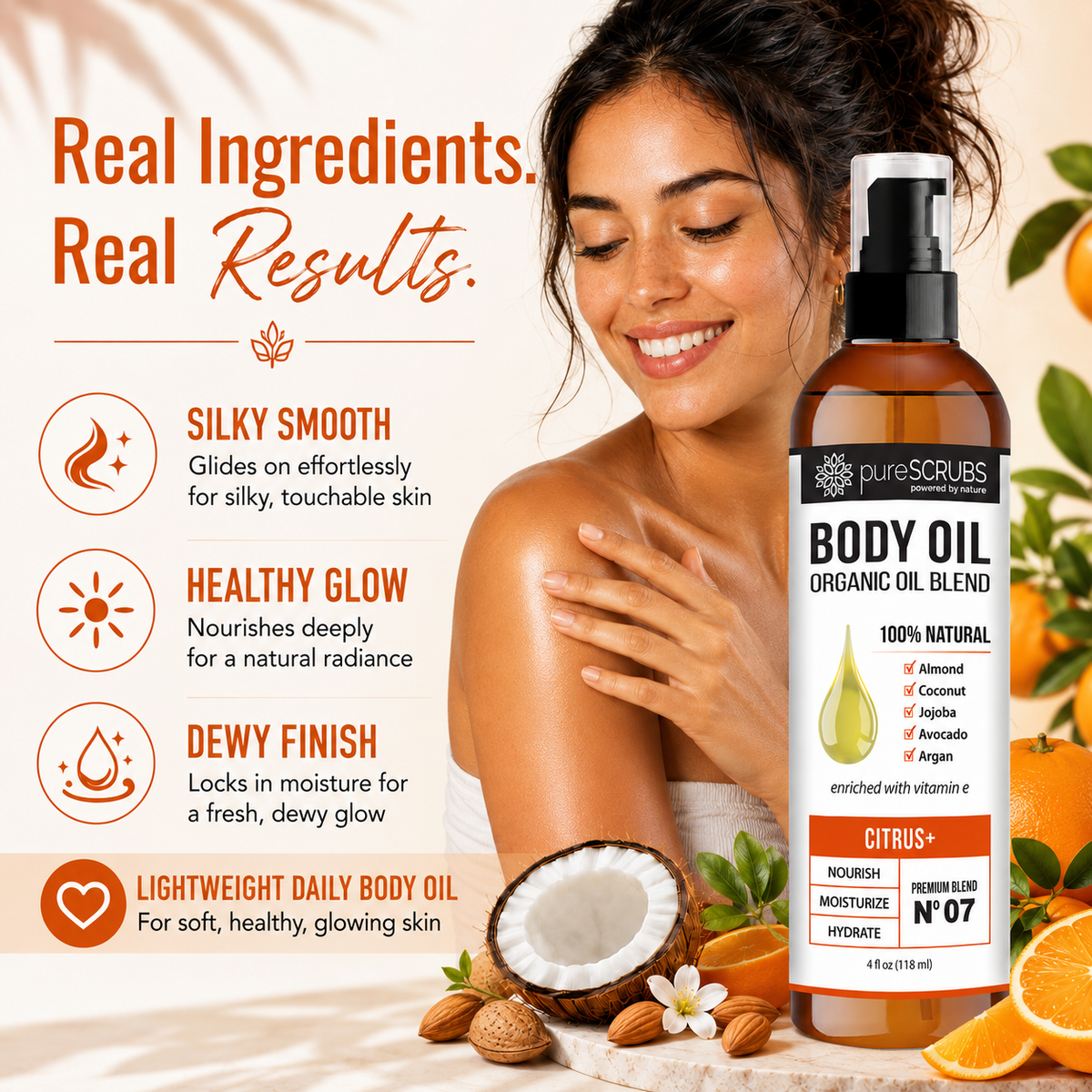 Citrus+ Body Oil / Ultra Moisturizing / Premium Blend #07