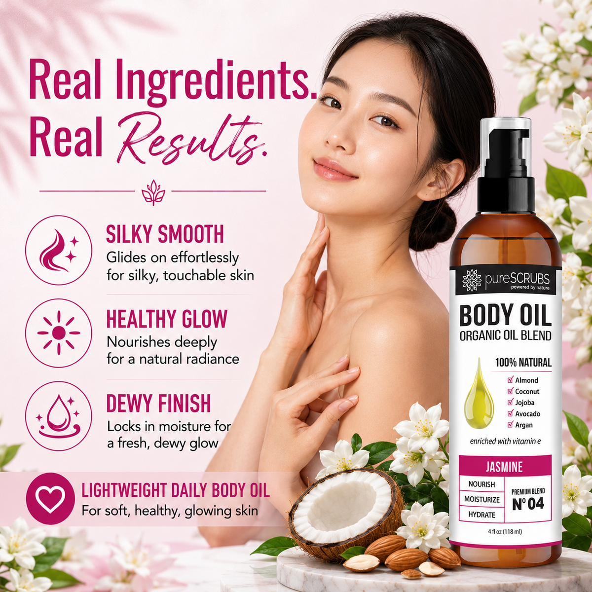 Jasmine Body Oil / Ultra Moisturizing / Premium Blend #04