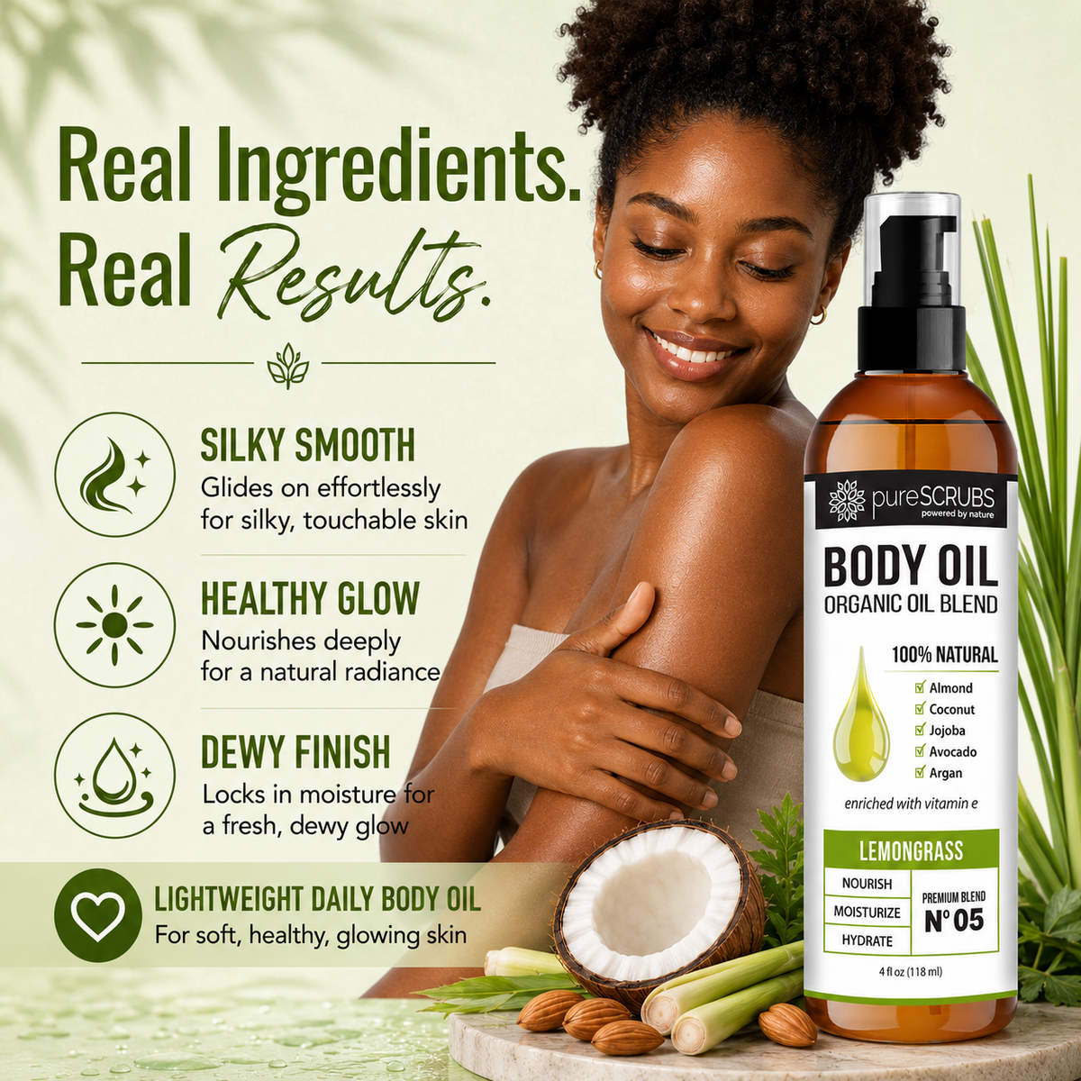 Lemongrass Body Oil / Ultra Moisturizing / Premium Blend #03