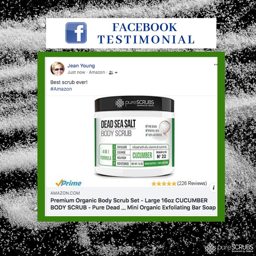 pureSCRUBS Dead Sea Salt Cucumber Scrub Review "by Jean Young - Best scrub ever!"