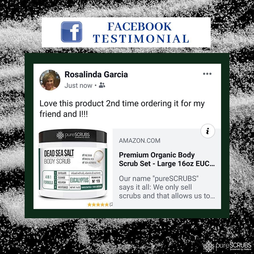 pureSCRUBS Dead Sea Salt Eucalyptus Scrub Review "by Rosalinda Garcia - love this product 2nd time ordering it for my friend and I""