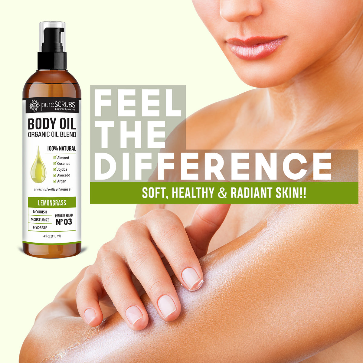 Lemongrass Body Oil / Ultra Moisturizing / Premium Blend #03