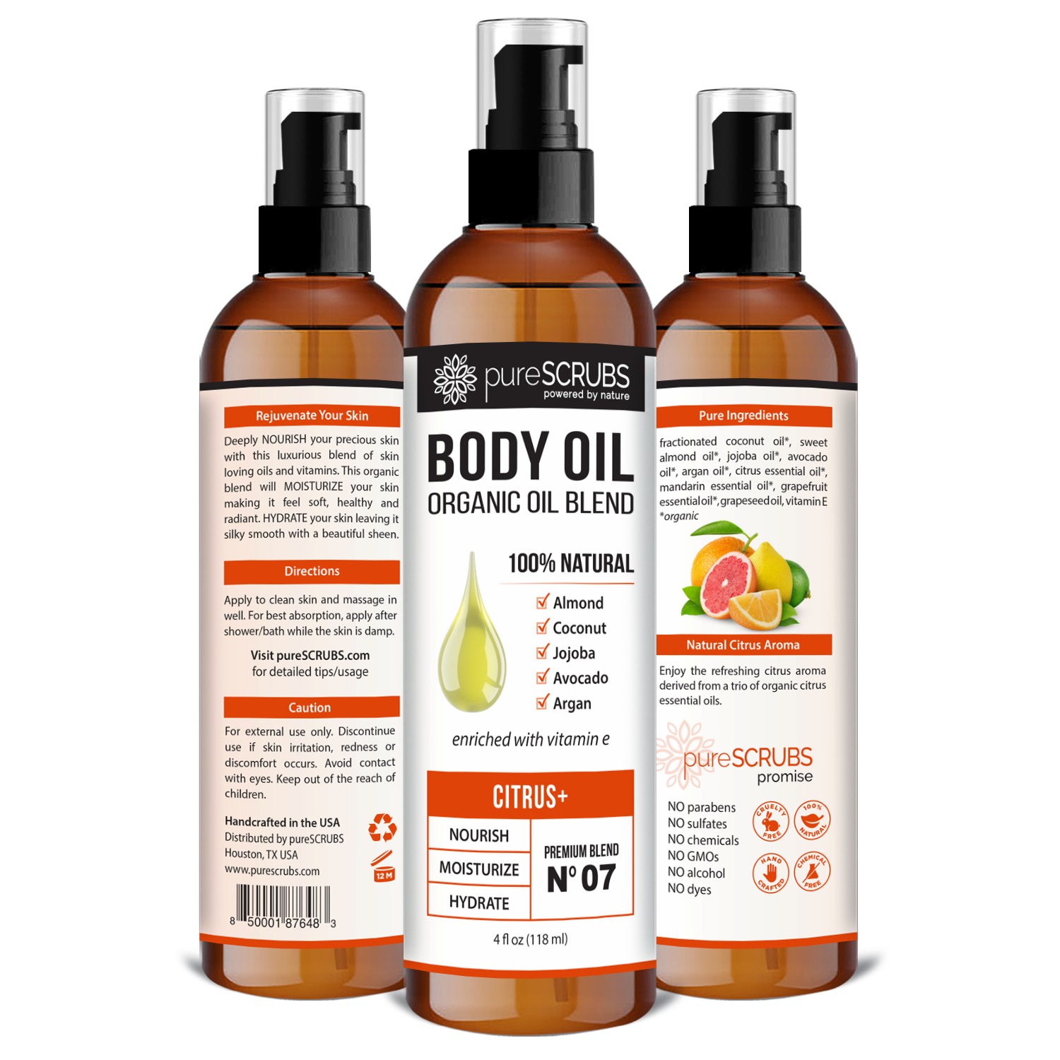 Citrus+ Body Oil / Ultra Moisturizing / Premium Blend #07