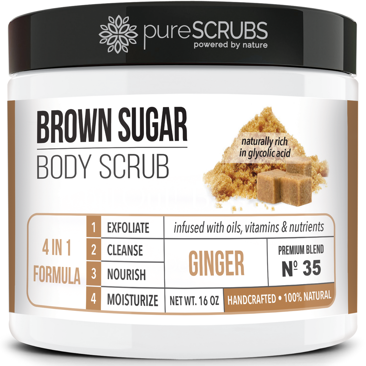 Ginger Body Scrub / Brown Sugar / Premium Blend #35