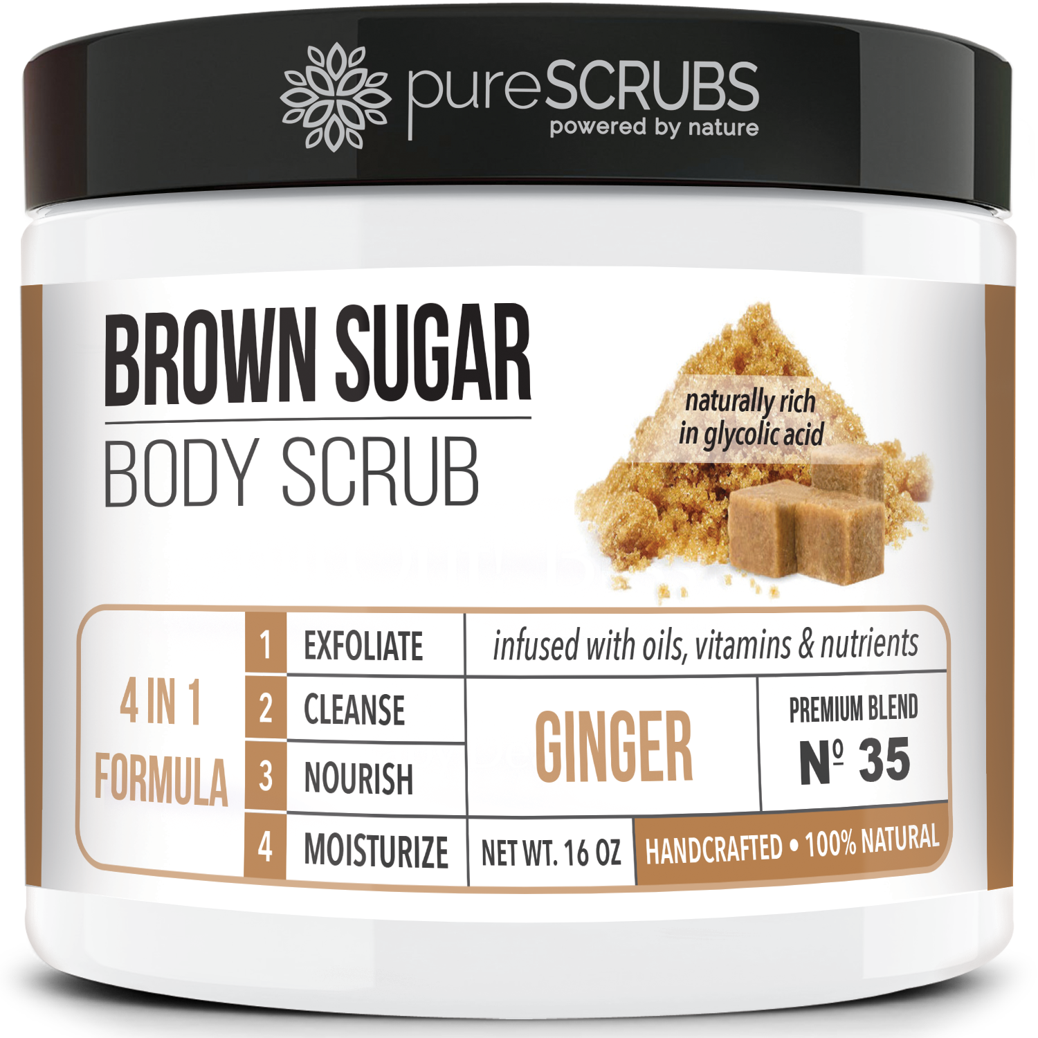 Ginger Body Scrub / Brown Sugar / Premium Blend #35