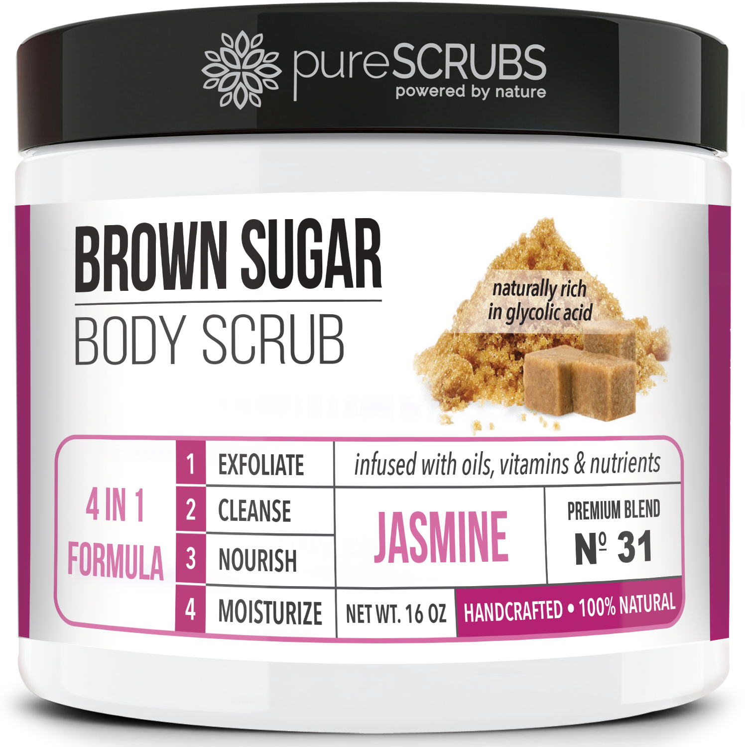 Jasmine Body Scrub / Brown Sugar / Premium Blend #31