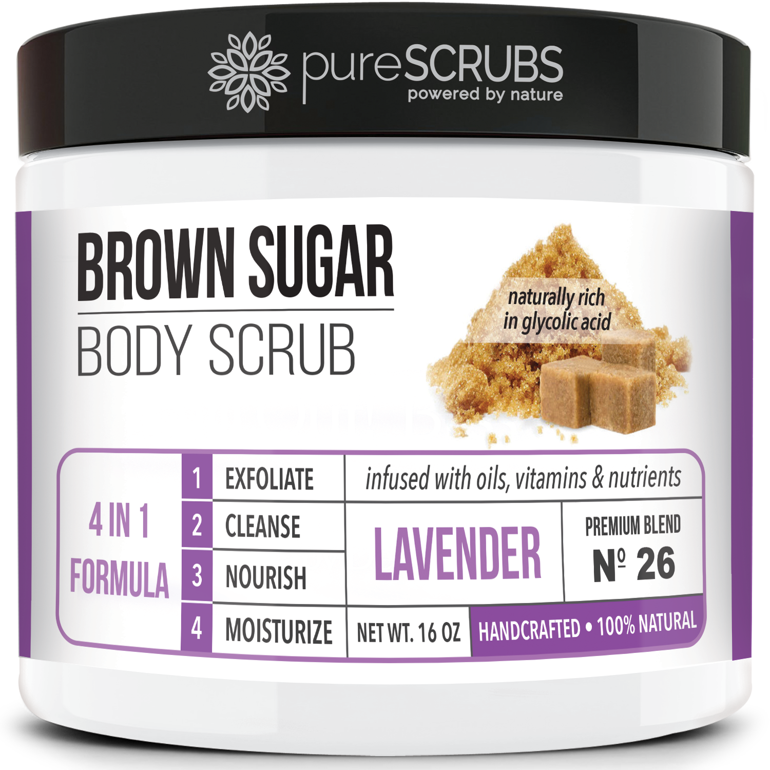 Lavender Body Scrub / Brown Sugar / Premium Blend #26