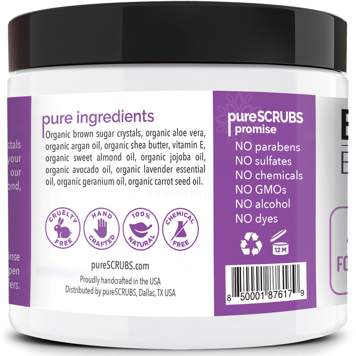 Lavender Body Scrub / Brown Sugar / Premium Blend #26