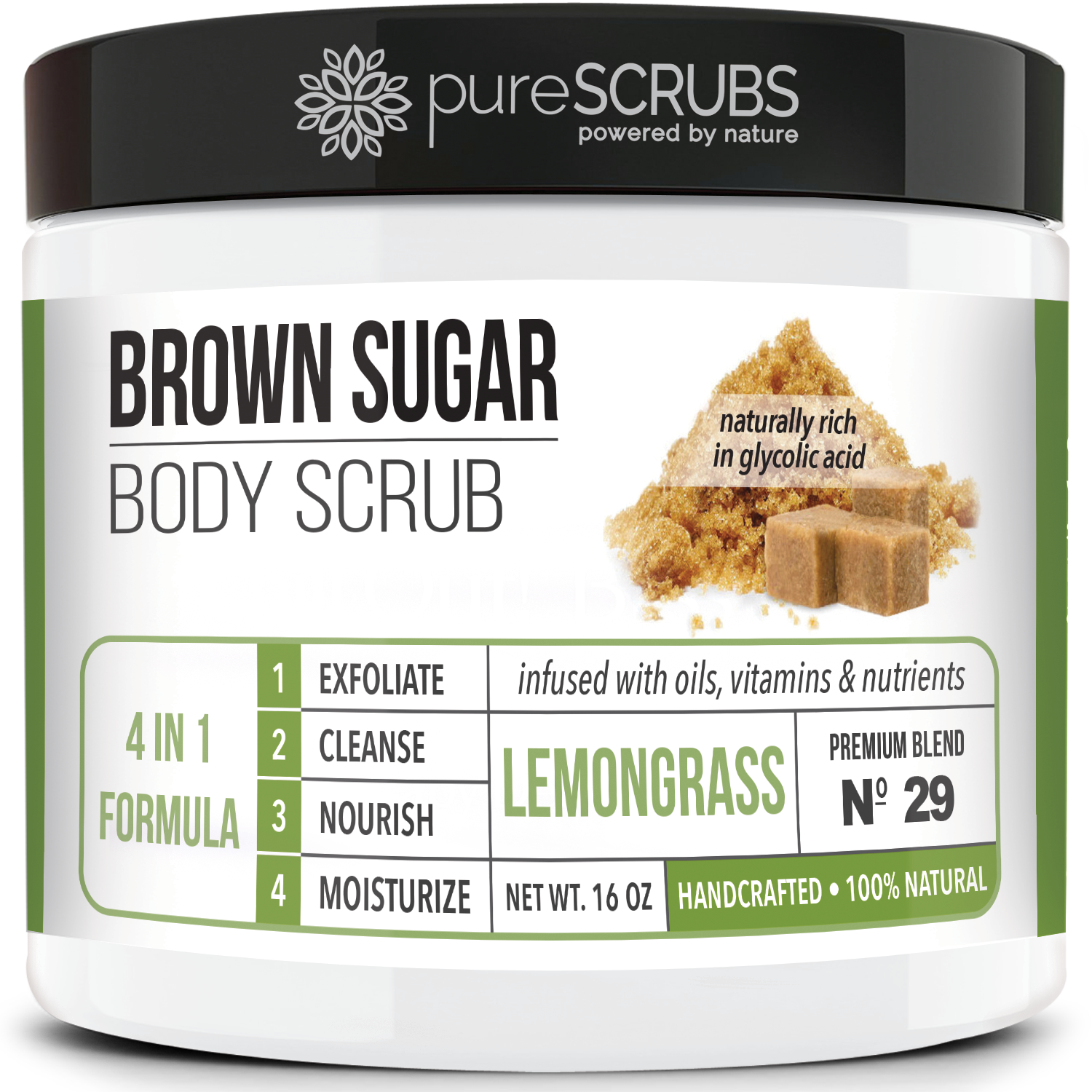 Lemongrass Body Scrub / Brown Sugar / Premium Blend #29