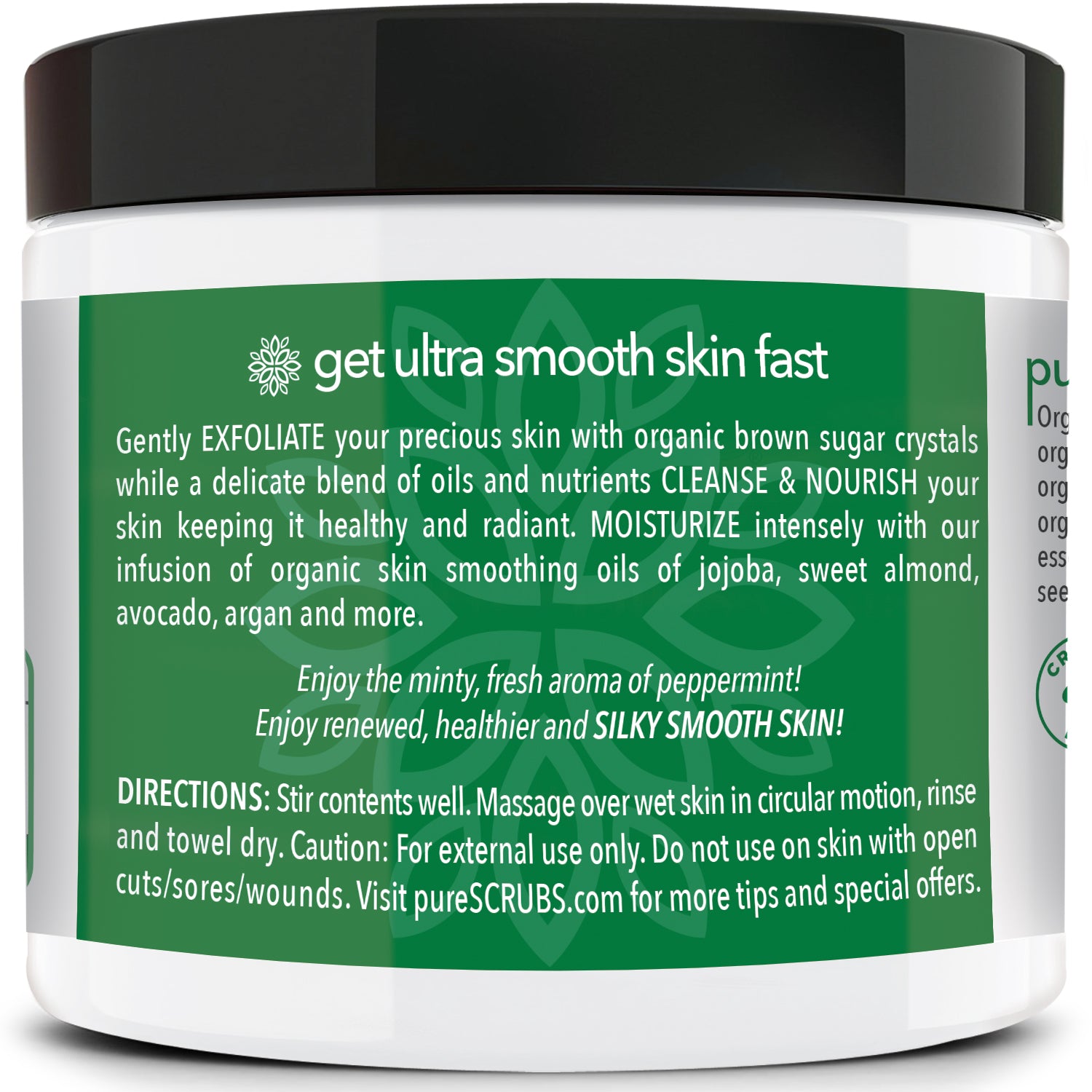 Peppermint Body Scrub / Brown Sugar / Premium Blend #27