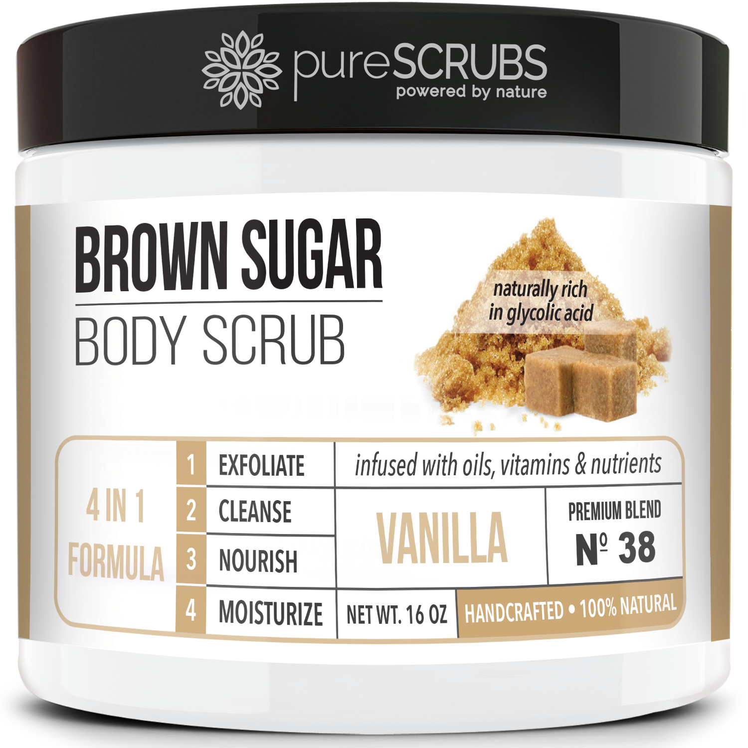 Vanilla Body Scrub / Brown Sugar / Premium Blend #38