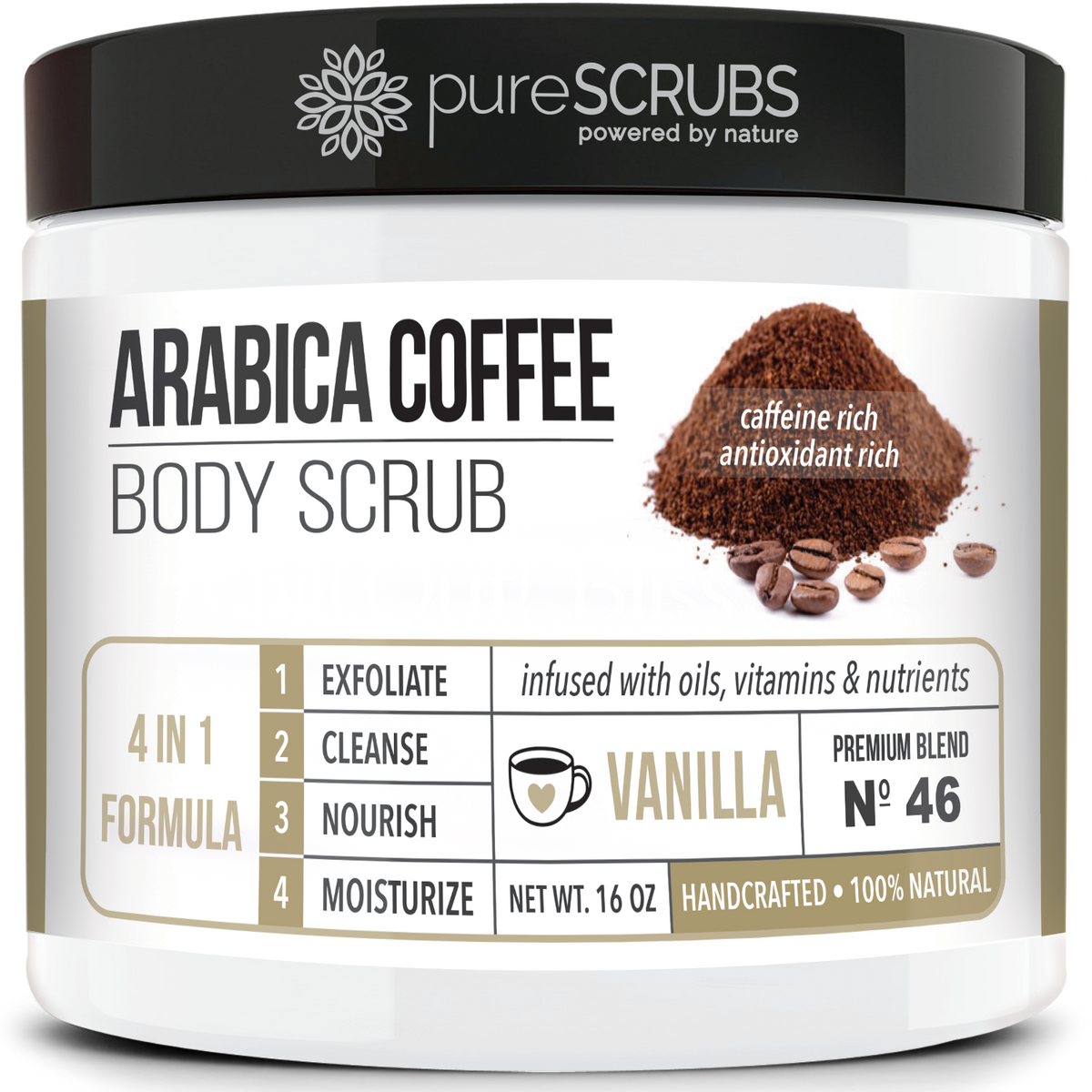 Vanilla Body Scrub / Arabica Coffee / Premium Blend #46