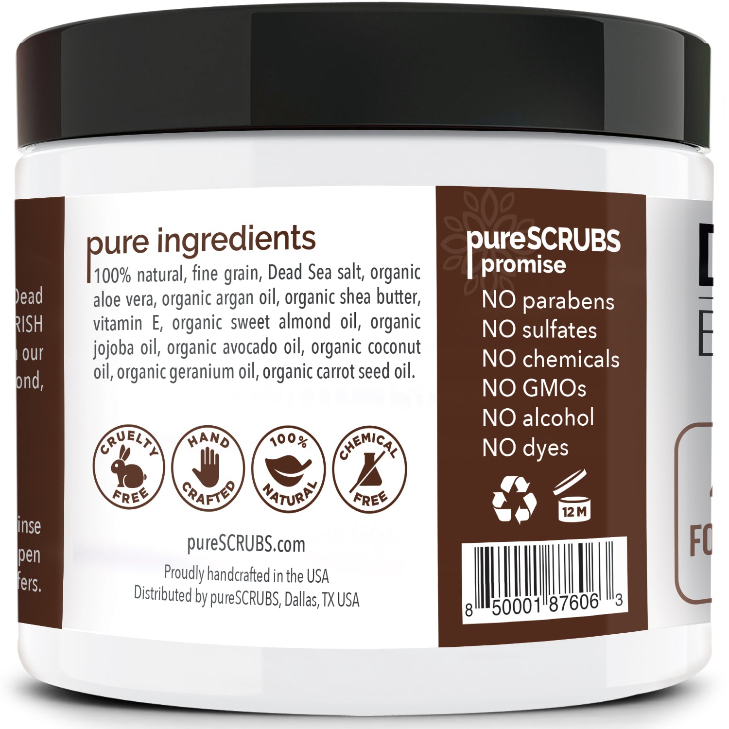 Coconut Body Scrub / Dead Sea Salt / Premium Blend #23