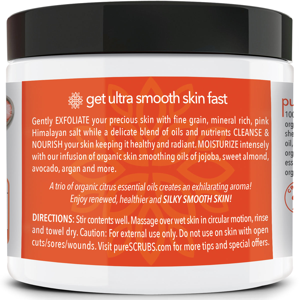 Citrus+ Body Scrub / Pink Himalayan Salt / Premium Blend #41