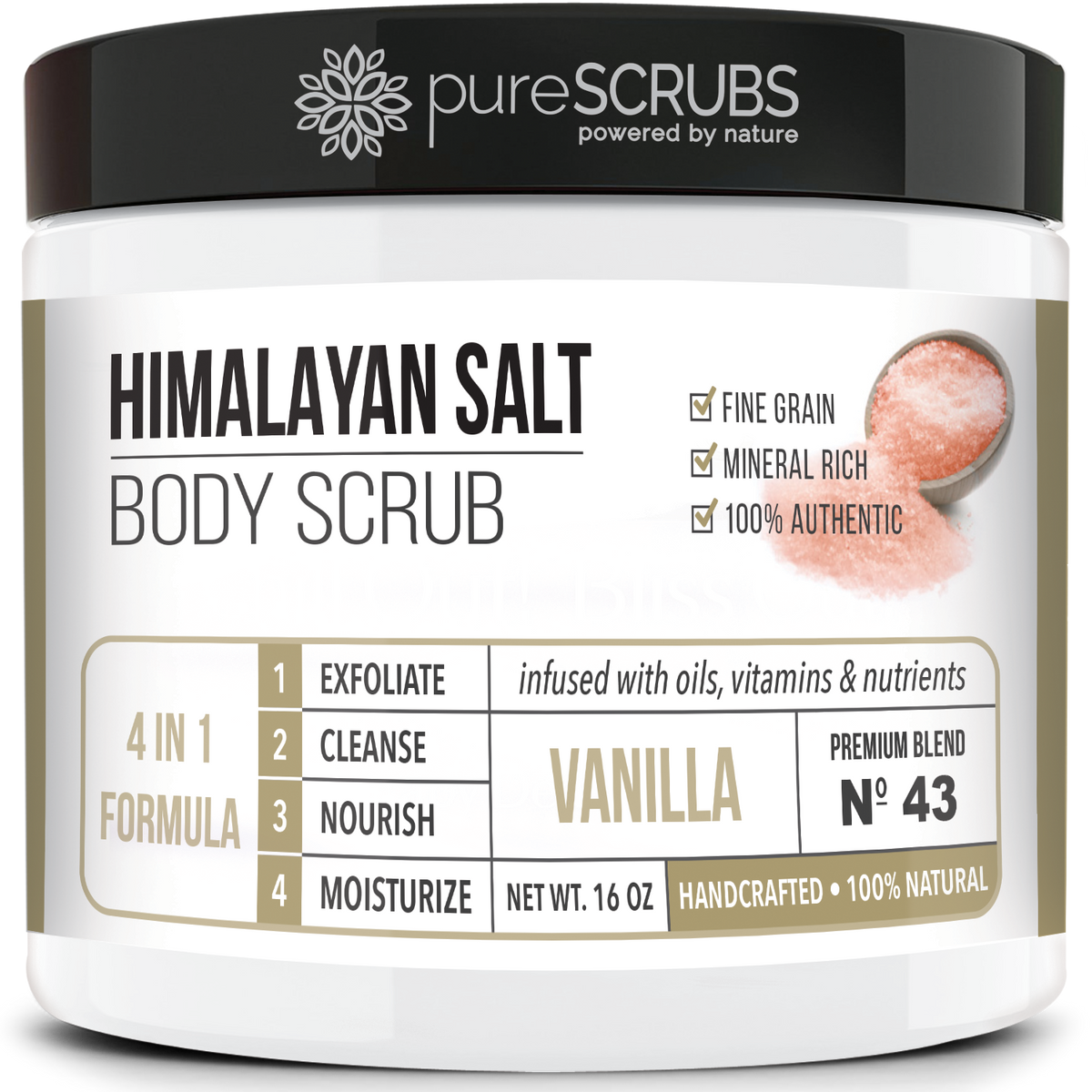 Vanilla Body Scrub / Pink Himalayan Salt / Premium Blend #43