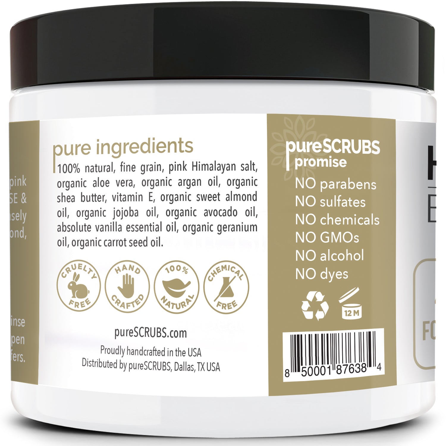 Vanilla Body Scrub / Pink Himalayan Salt / Premium Blend #43