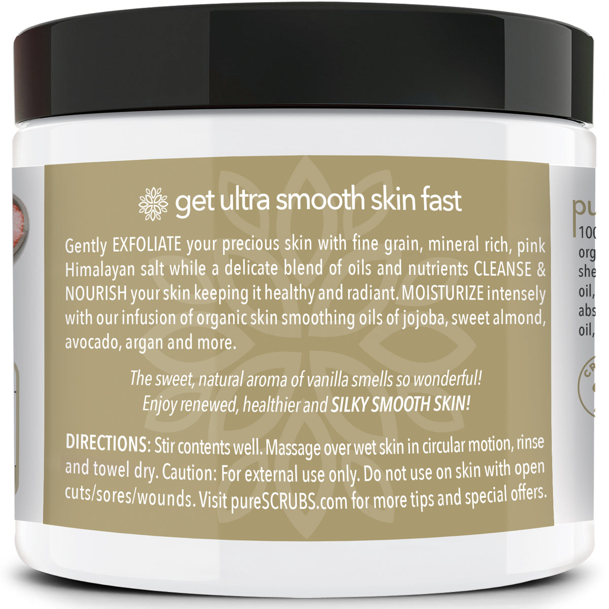 Vanilla Body Scrub / Pink Himalayan Salt / Premium Blend #43