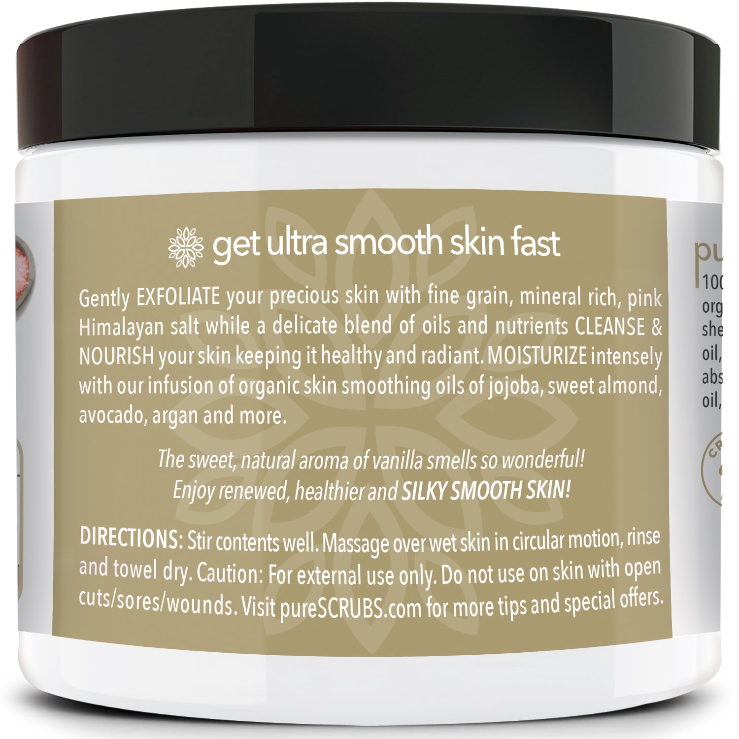 Vanilla Body Scrub / Pink Himalayan Salt / Premium Blend #43