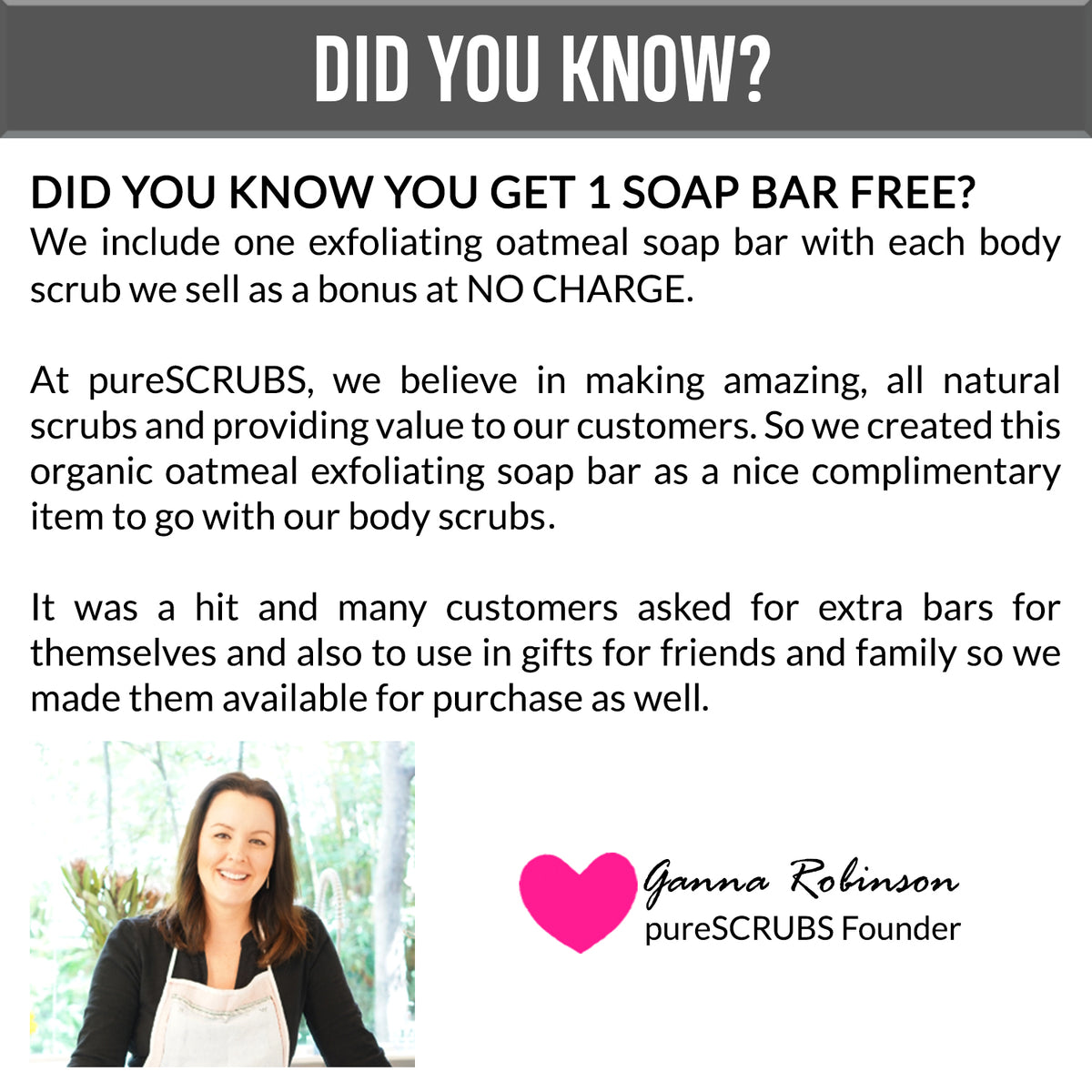 Exfoliating Oatmeal Organic Soap 1-oz Bar  (5 pack)