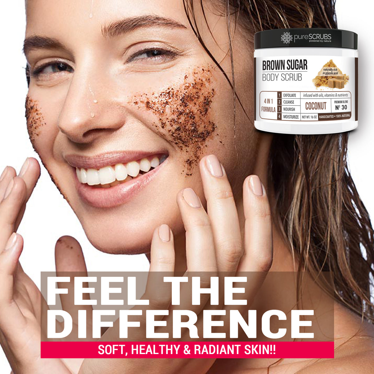 Coconut Body Scrub / Brown Sugar / Premium Blend #30