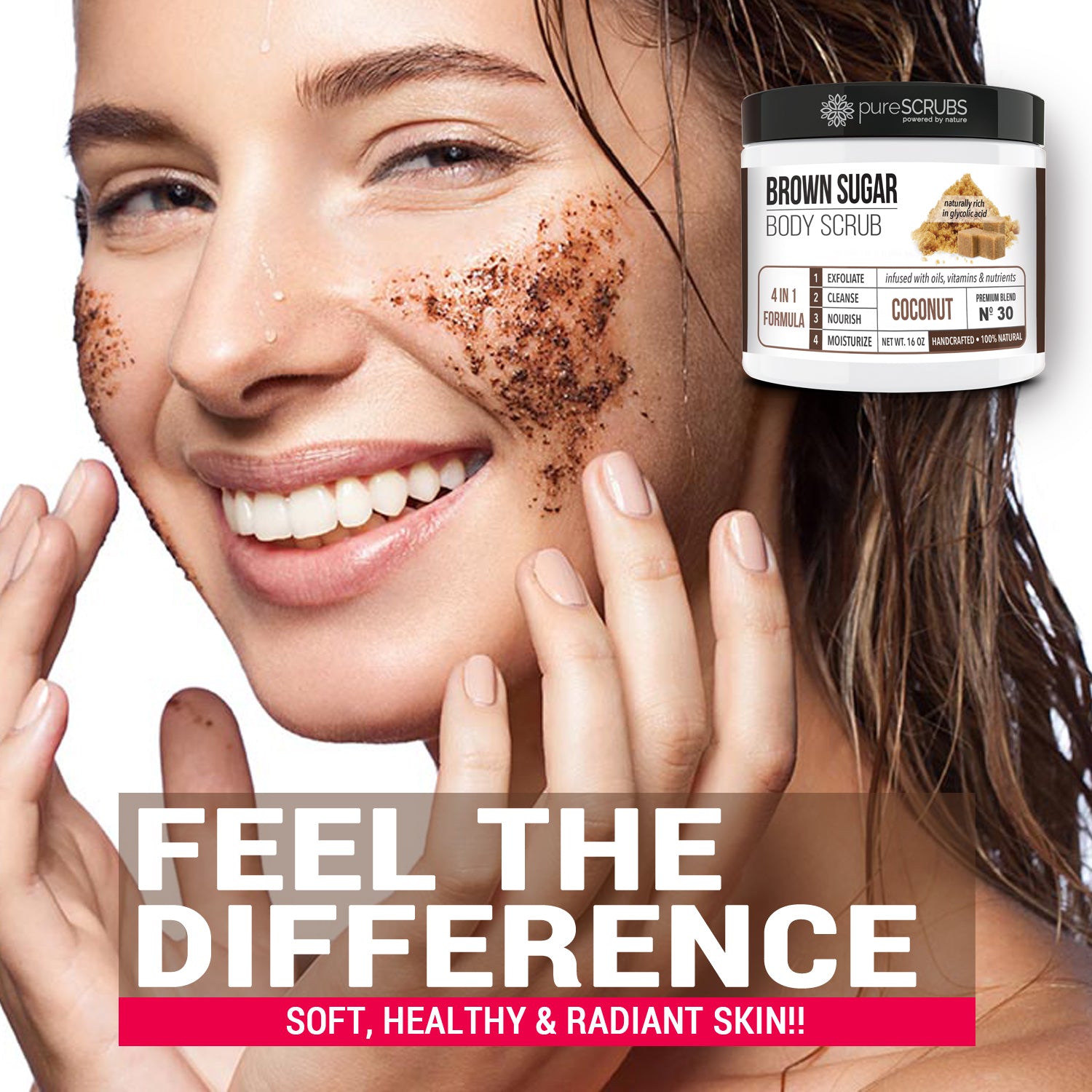 Coconut Body Scrub / Brown Sugar / Premium Blend #30