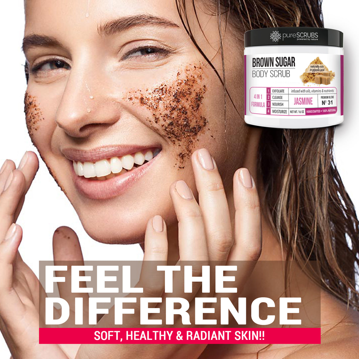 Jasmine Body Scrub / Brown Sugar / Premium Blend #31