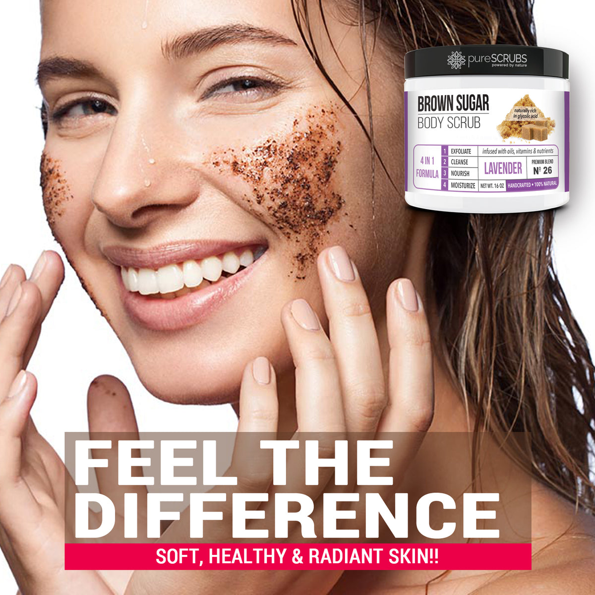 Lavender Body Scrub / Brown Sugar / Premium Blend #26