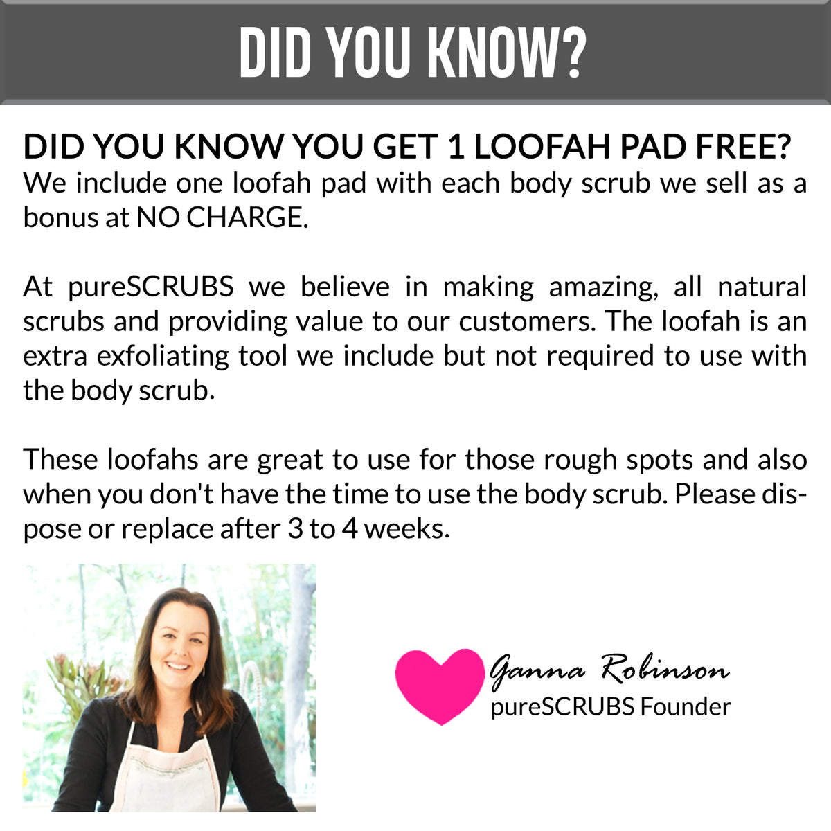 Exfoliating Loofah Pad With Handle 3 Inch Round (5 pack)